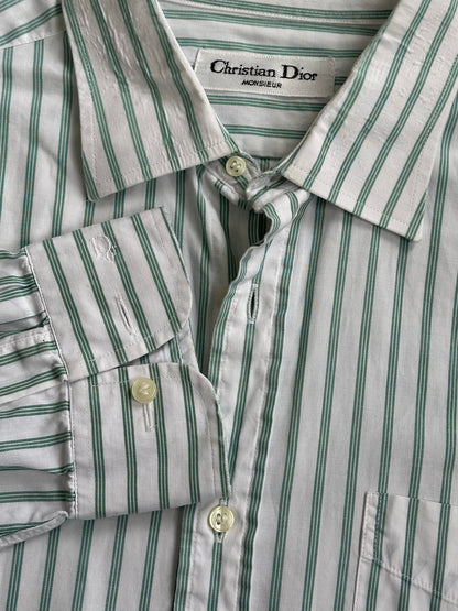 Christian Dior Monsieur 1990s Pure Cotton Striped Shirt - L