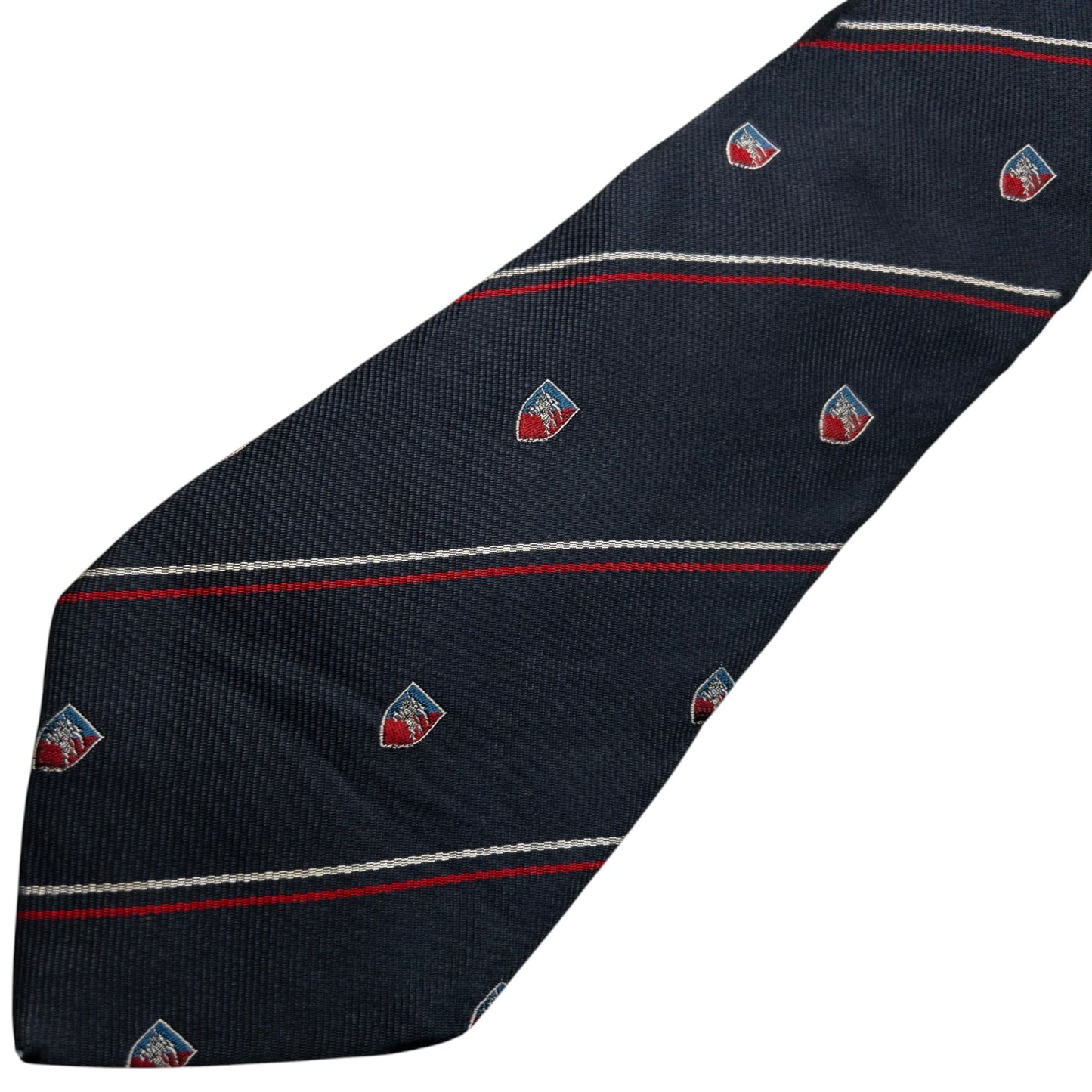 Vintage 90s Burberry Striped Monogram Silk Tie | O/S, Multicoloured