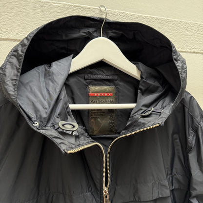 Prada Nylon Windbreaker Jacket in Navy (XL) | Extra Large, Navy