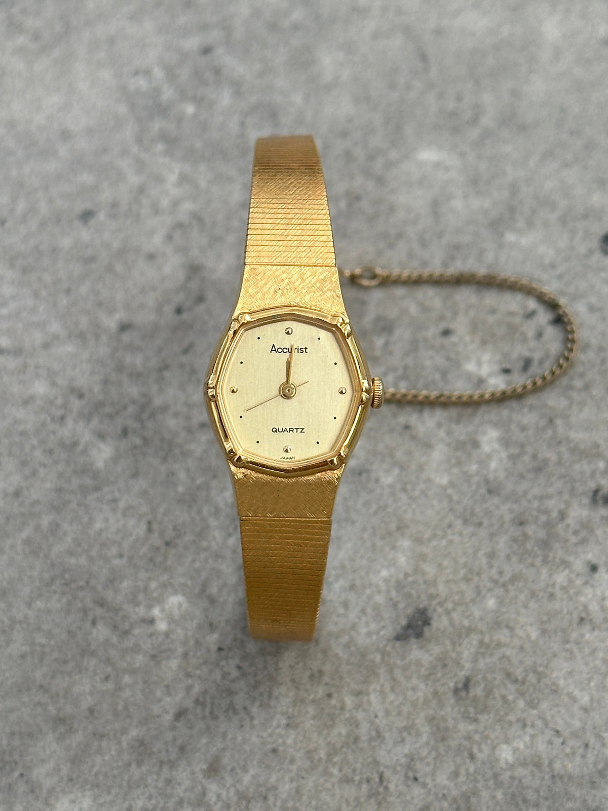 Vintage Accurist 1990s Gold Tone Bracelet Watch