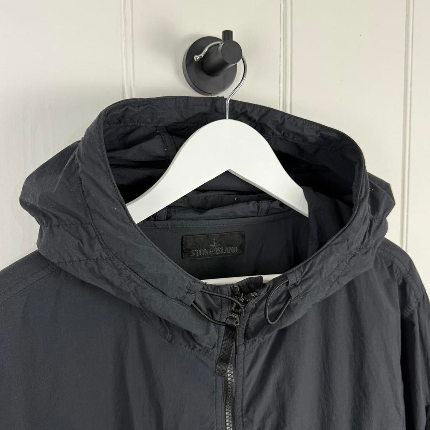 Stone Island Ghost Piece Nylon Smerrigliato Hooded Jacket (XL) | Extra Large, Tan