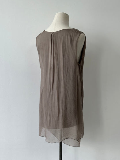 Italian Vintage 2000s Pure Silk Sleeveless Top - M