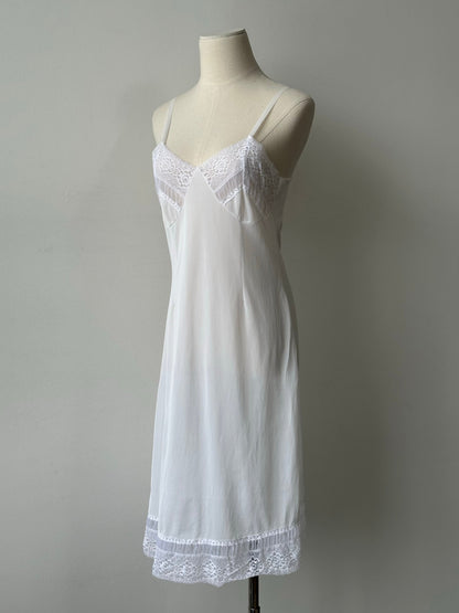 Vintage 1990s Sheer Lace Midi Dress - S