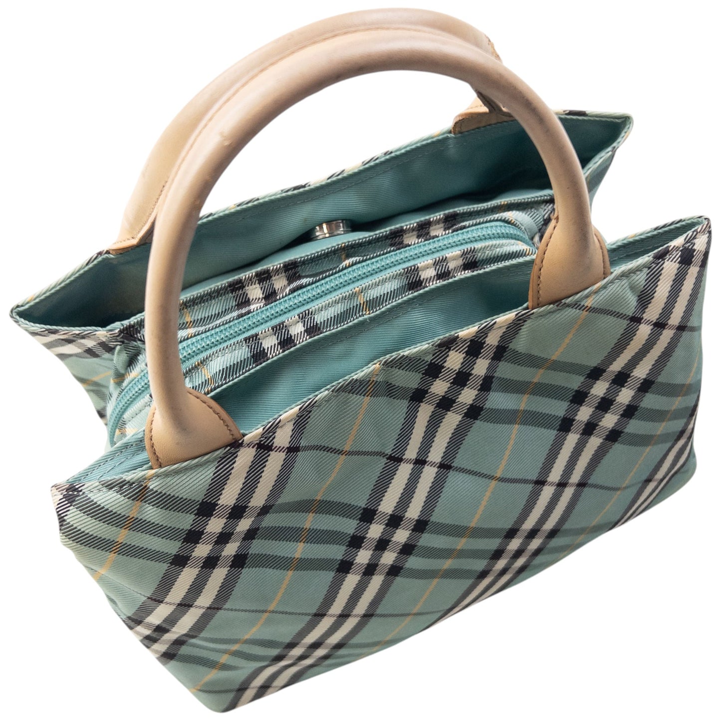 Vintage 2000s Burberry Blue Label Nova Check Handbag | O/S, Blue