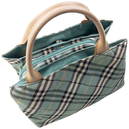 Vintage 2000s Burberry Blue Label Nova Check Handbag | O/S, Blue