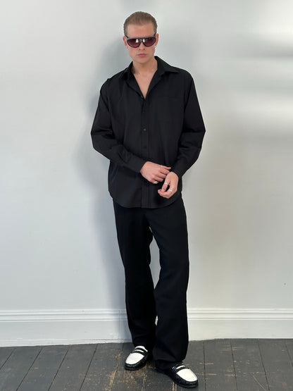 Yves Saint Laurent 1990s Cotton Logo Shirt - M/L