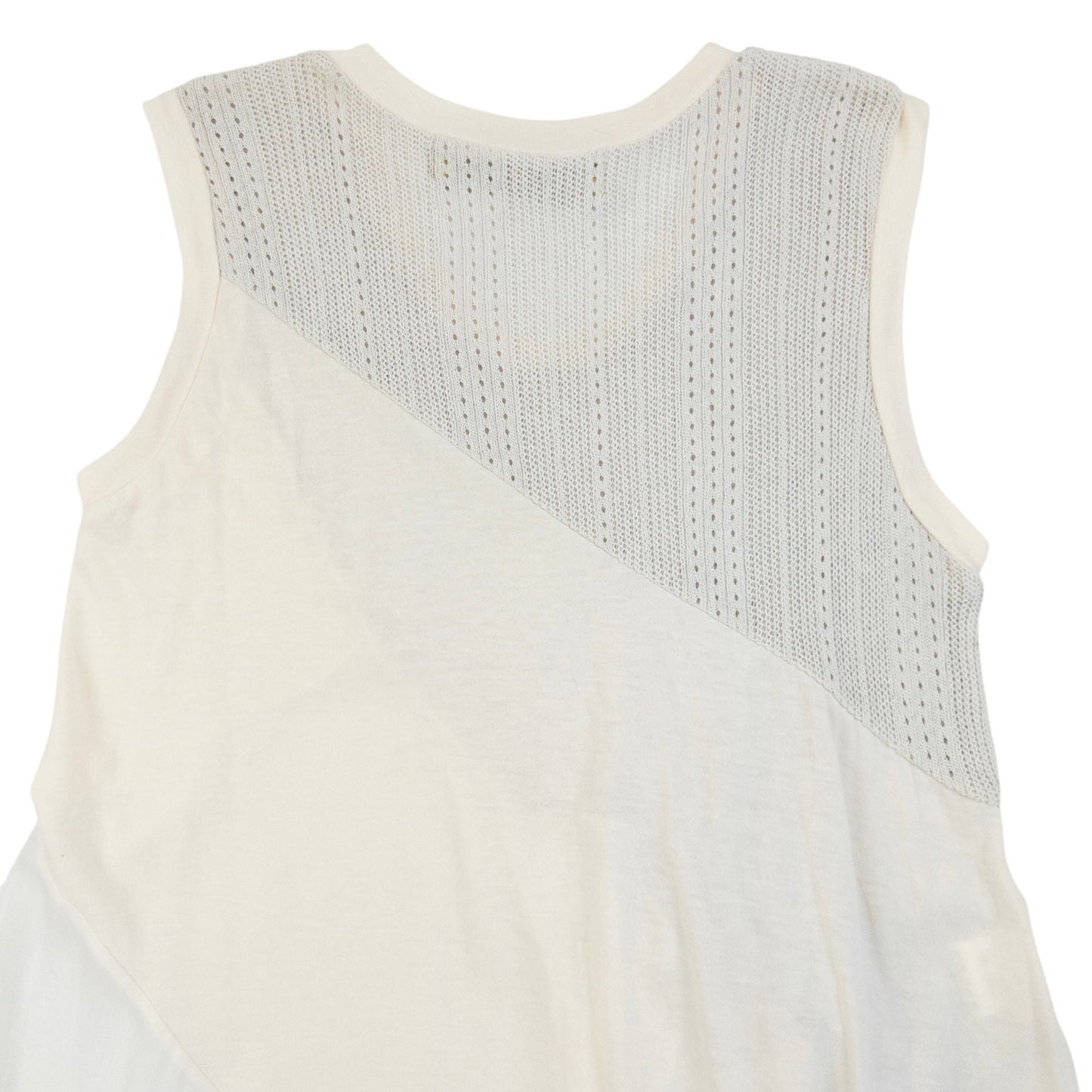 Vintage Gomme Maki Hiroshige Contrast Knit Top Womens Size L | Large, Beige