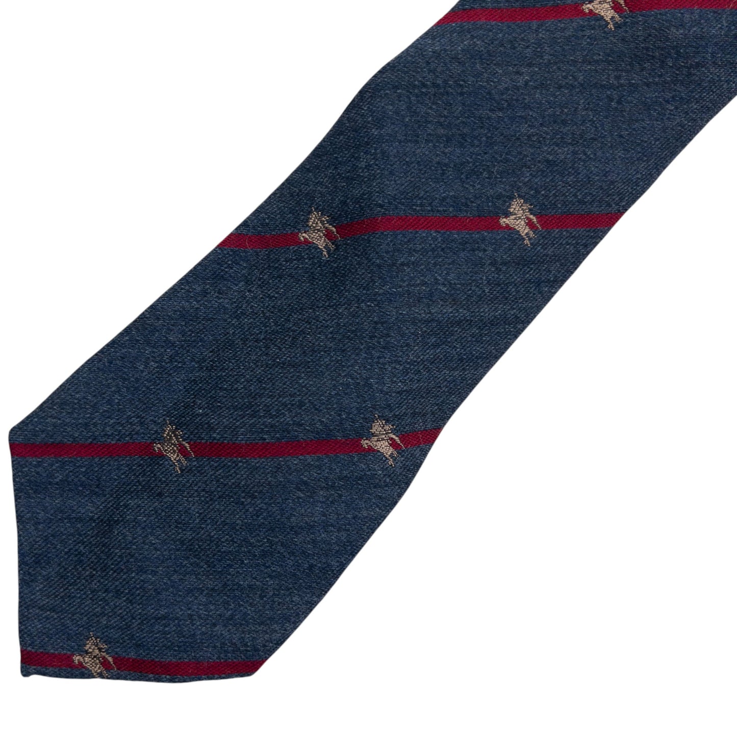 Vintage 90s Burberry Striped Monogram Silk Tie