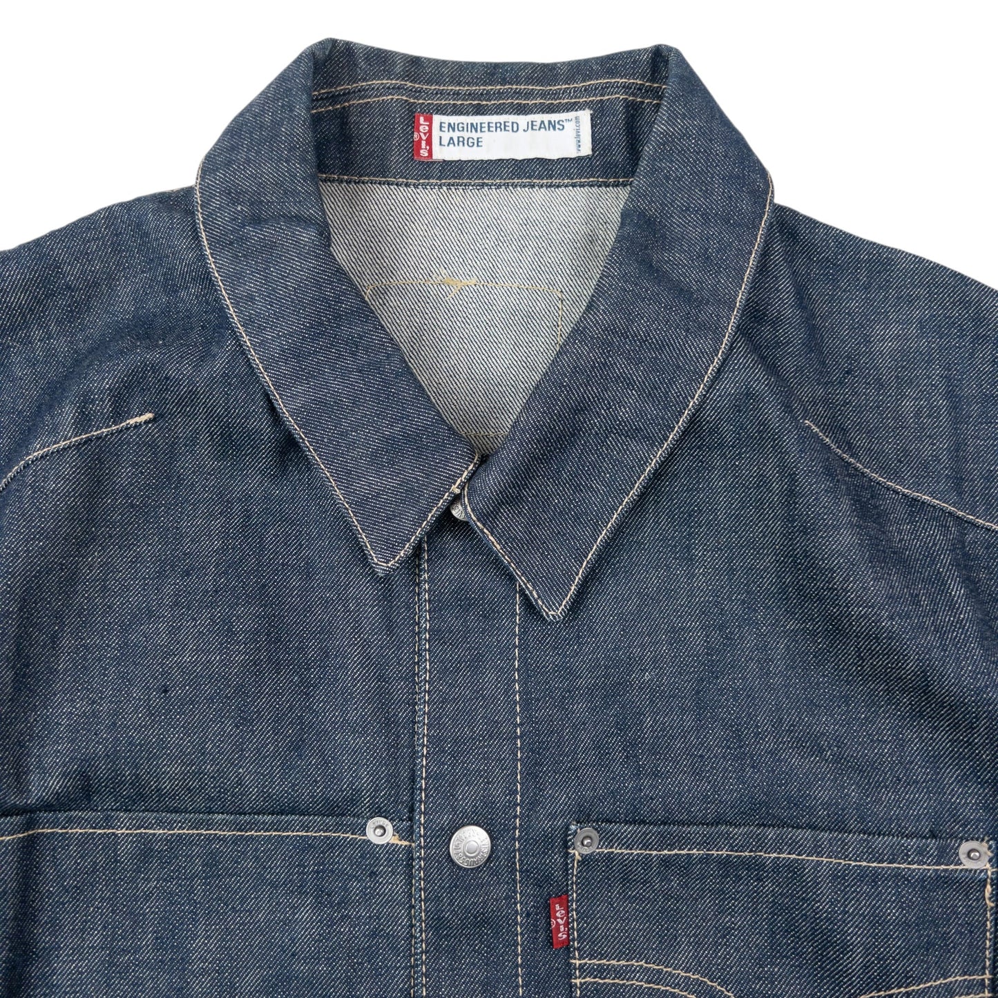 Vintage 2000s Levi's Engineered Garments Denim Jacket Size L | Large, Navy