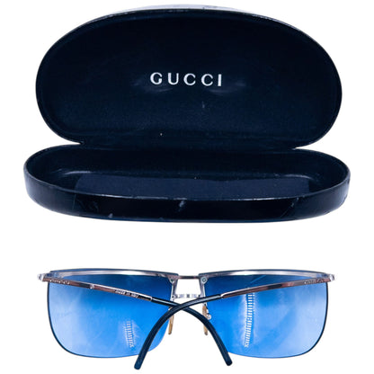 Vintage 2000s Gucci By Tom Ford Rimless Sunglasses | O/S, Blue