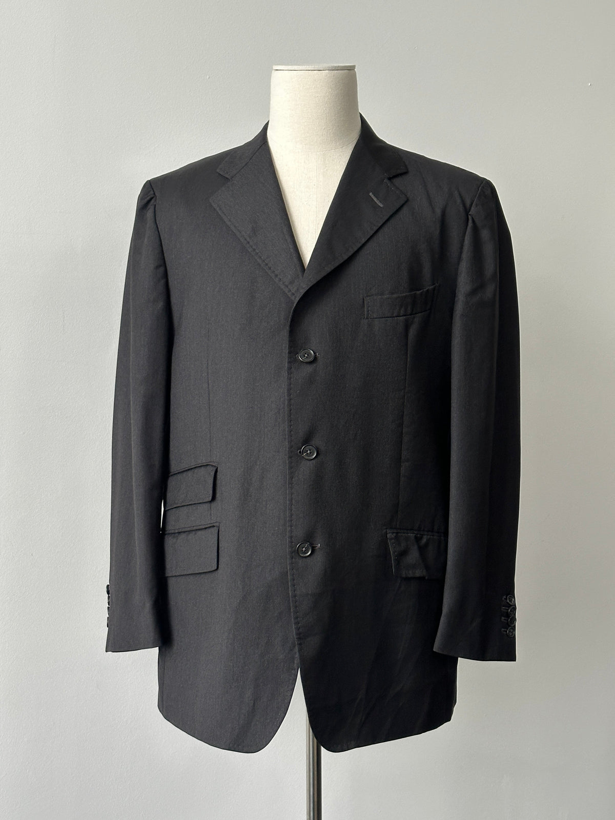 Loro Piana 1990s Pure Wool Single Breasted Jacket - 46R