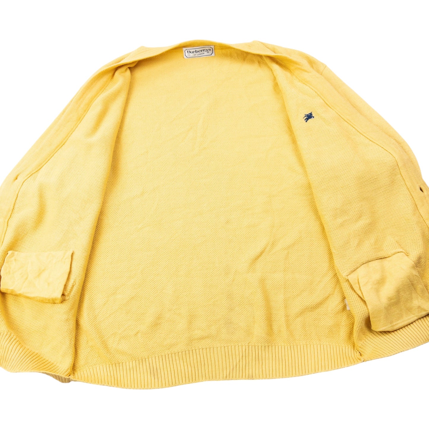 Vintage 90s Burberry Button Up Cardigan Size S | Small, Yellow