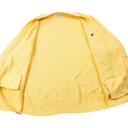 Vintage 90s Burberry Button Up Cardigan Size S | Small, Yellow