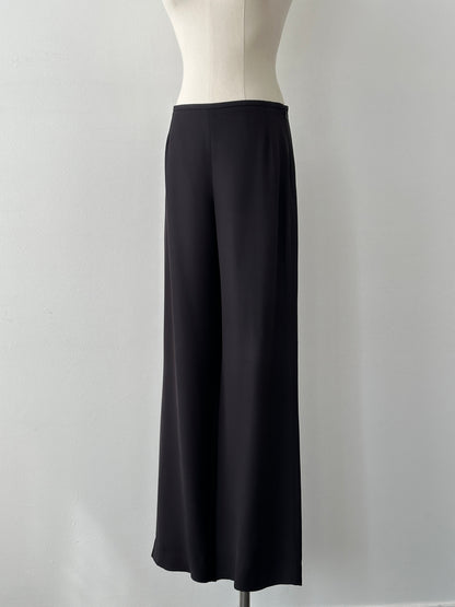 Armani Collezioni 2000s Silk Wide Leg Trousers - W28