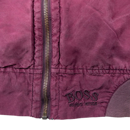 Vintage 90s Hugo Boss Silk Bomber Jacket Size XXL | XXL, Purple