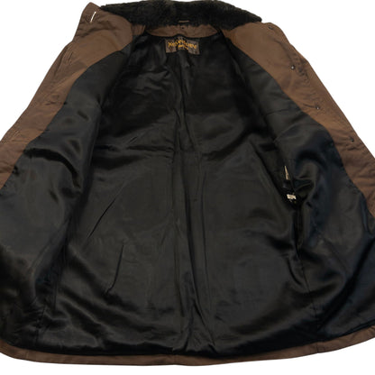 Vintage 90s YSL Yves Saint Laurent Fur Collar Jacket Womens Size L | Large, Brown
