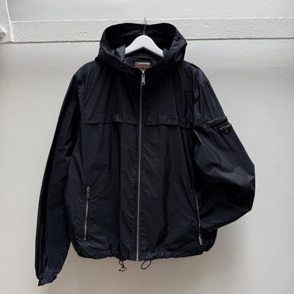 Prada Nylon Windbreaker Jacket in Navy (XL) | Extra Large, Navy