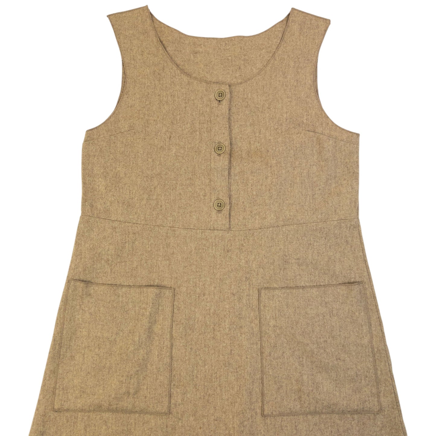 Vintage 90s Yohji Yamamoto Wool Dress Womens Size S | Small, Beige