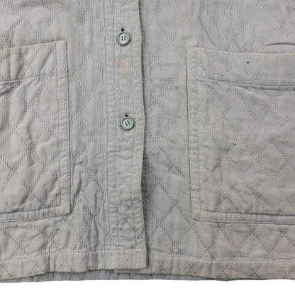 Vintage 80s Issey Miyake Button Up Quilted Jacket Size M | Medium, Grey