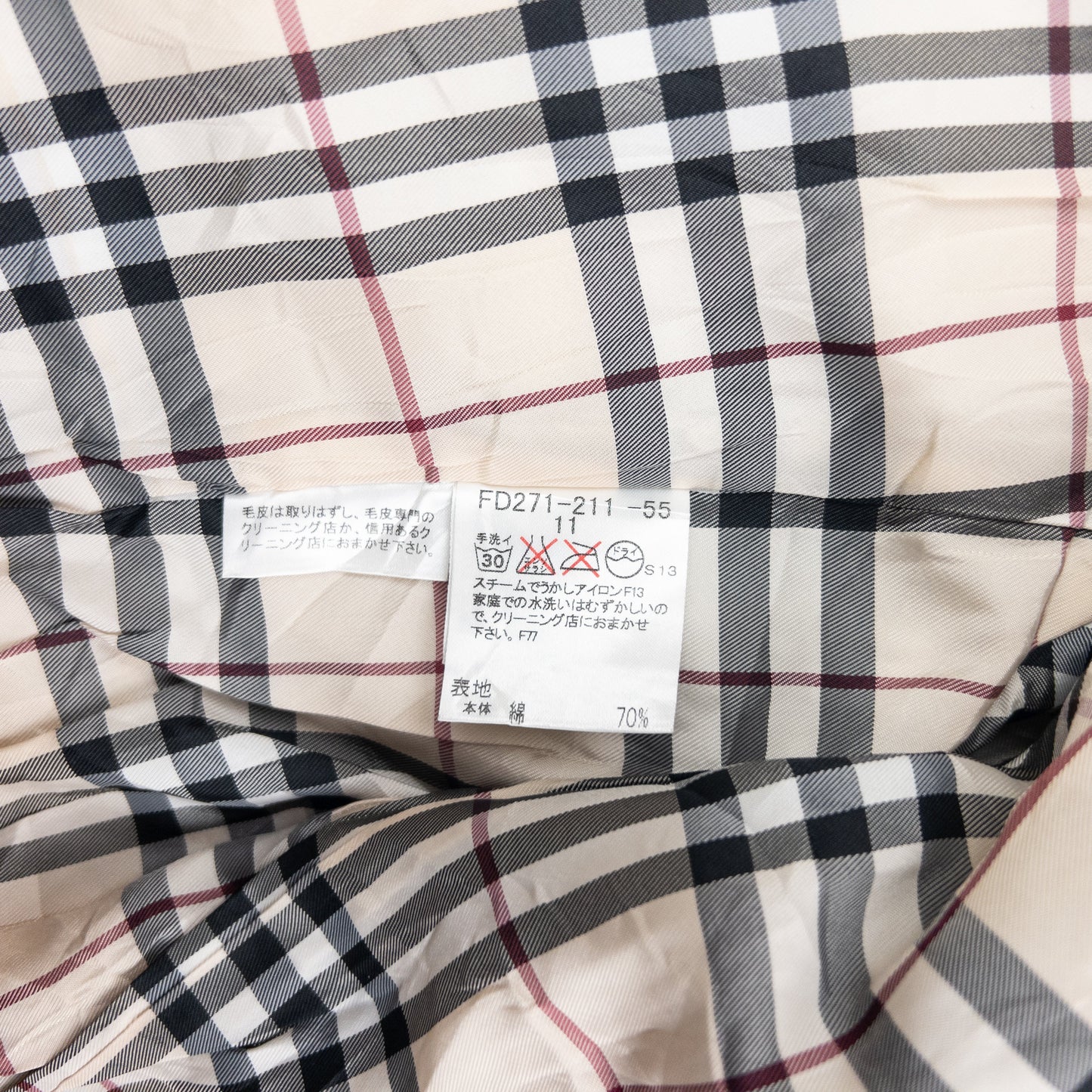 Vintage 2000s Burberry Nova Check Lined Fur Collar Quilted Jacket Womens Size L | Large, Brown