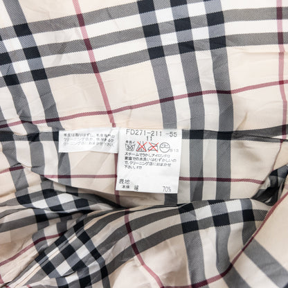 Vintage 2000s Burberry Nova Check Lined Fur Collar Quilted Jacket Womens Size L | Large, Brown