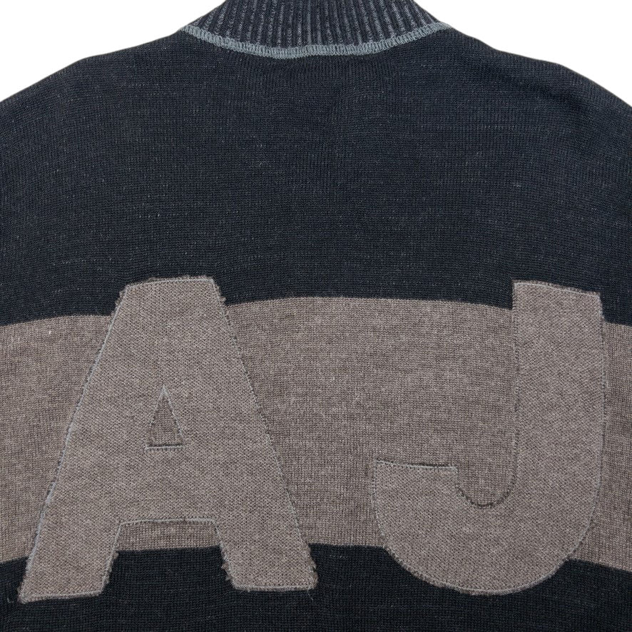Vintage Armani Jeans Zip Up Jumper Size XL | XL, Black