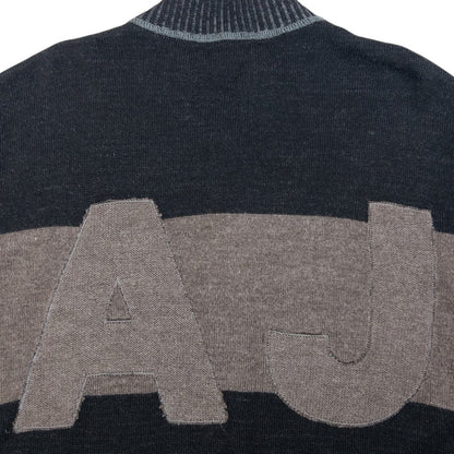 Vintage Armani Jeans Zip Up Jumper Size XL | XL, Black