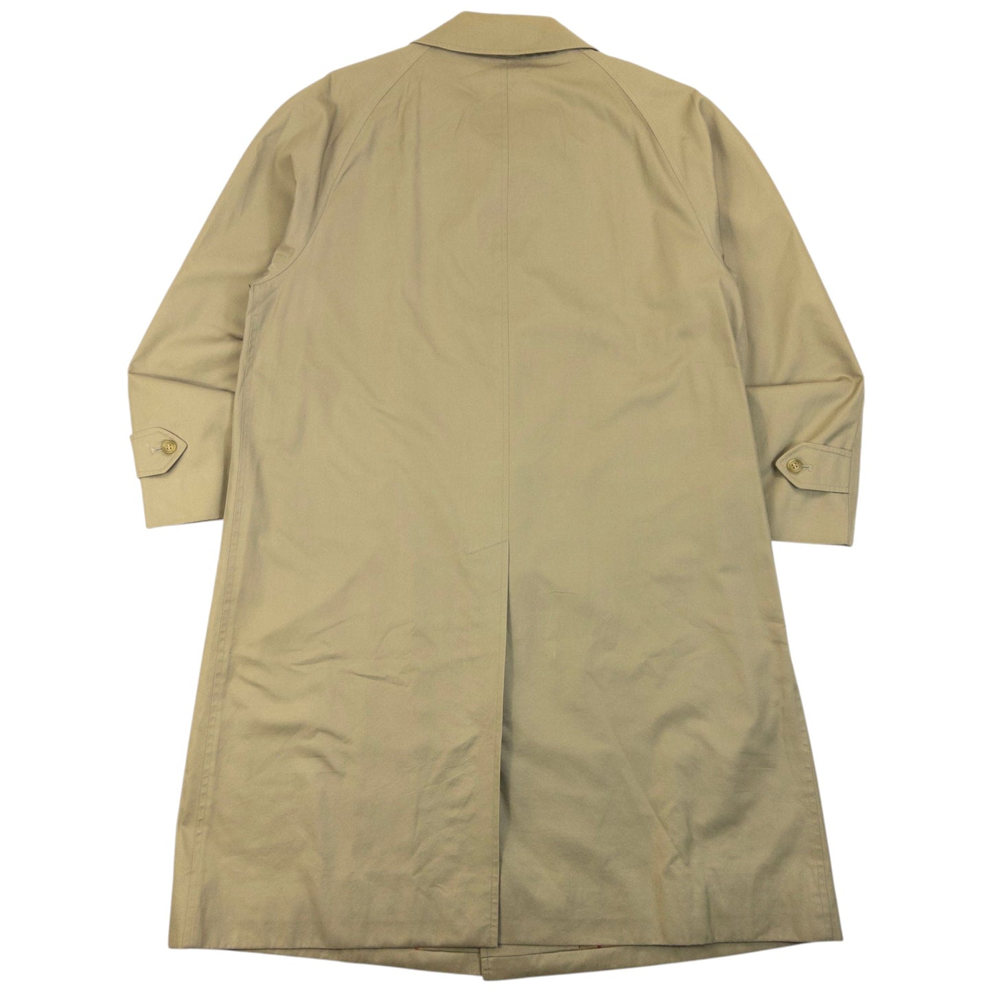 Vintage 90s Burberry Nova Check Lined Trench Jacket Size M | Medium, Beige