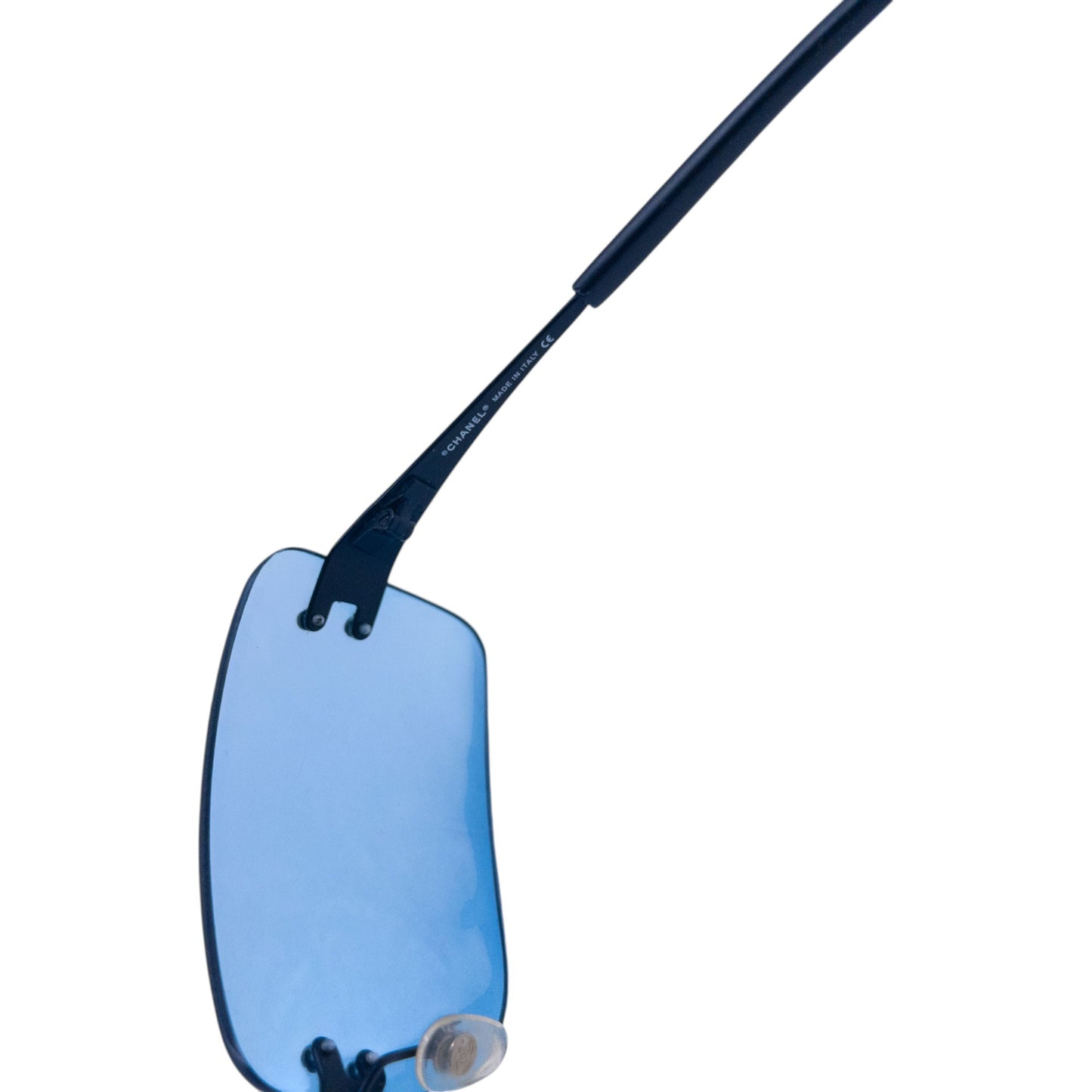Vintage 2000s Chanel Rimless Sunglasses | O/S, Blue