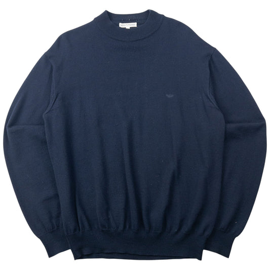 Vintage Emporio Armani Wool Jumper Size M | Medium, Navy