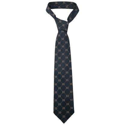 Vintage 2000s Gucci Monogram Silk Tie | O/S, Black