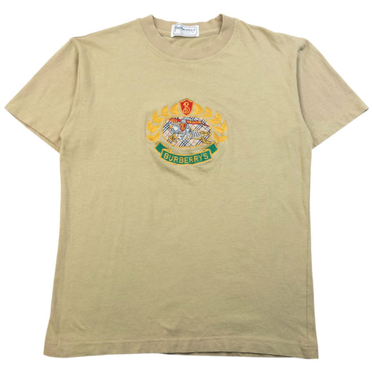 Vintage 90s Burberry Embroidered T Shirt Size S | Small, Multicoloured