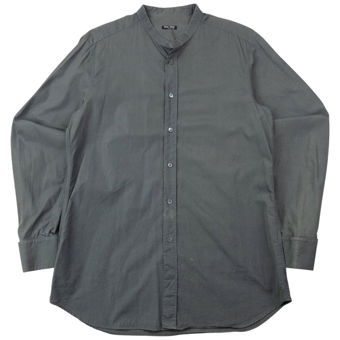 Vintage 2000s Miu Miu Long Sleeve Button Up Shirt Size M | Medium, Grey