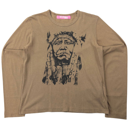 Vintage 2003 Junya Watanabe X Comme Des Garçons Native American Long Sleeve T Shirt Womens Size M