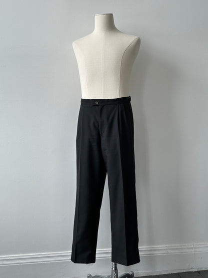 Vintage 1990s Wool Pleated Tuxedo Trousers - W34-38