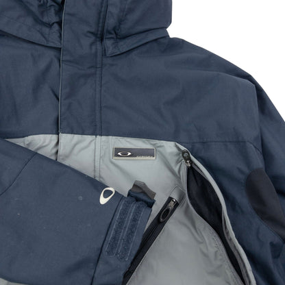 Vintage 90s Oakley Road Fuel Zip Up Snowboarding Jacket Size L | Large, Grey