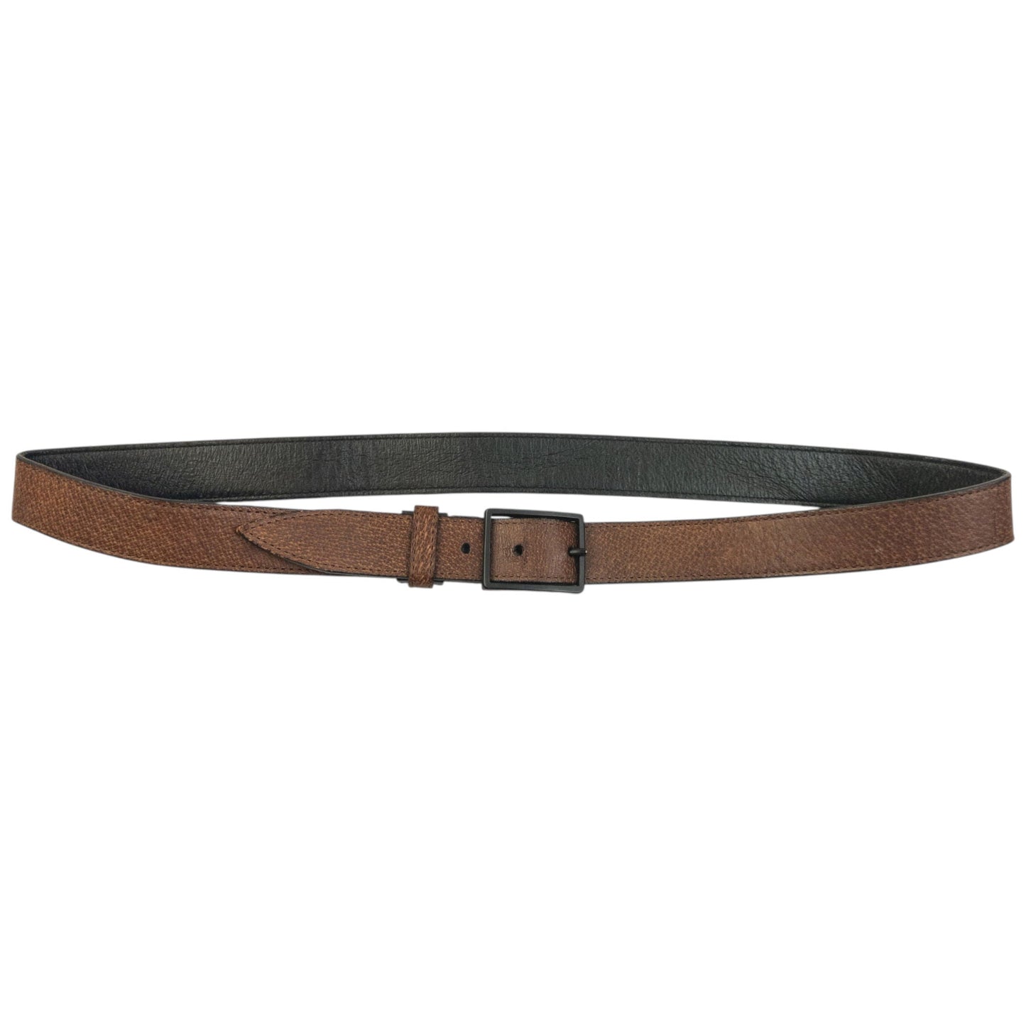 Vintage 2000s Issey Miyake Reversible Leather Belt Size L | O/S, Black