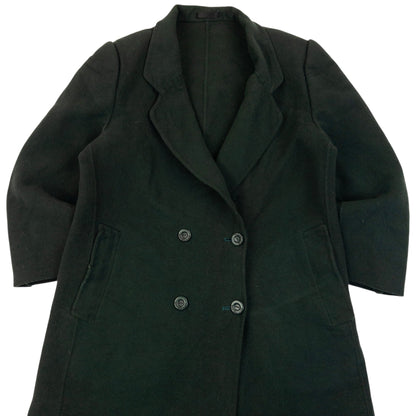 Vintage 90s Burberry Longline Wool Jacket Womens Size L | Large, Green