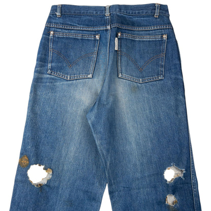 Vintage 90s Comme Des Garçons HOMME Distressed Denim Jeans Size W29 | W29, Blue