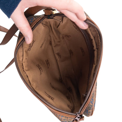 Vintage 90s Burberry Monogram Crossbody Bag | O/S, Brown