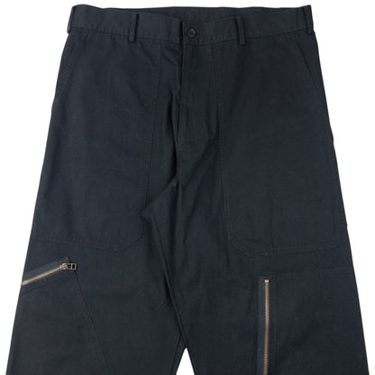 Vintage 2000s Yohji Yamamoto Zip Cuff Trousers Size W36 | W36, Black
