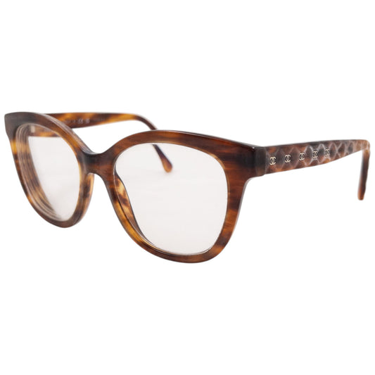Vintage 2000s Chanel Tortoise Shell Eyeglasses | O/S, Brown