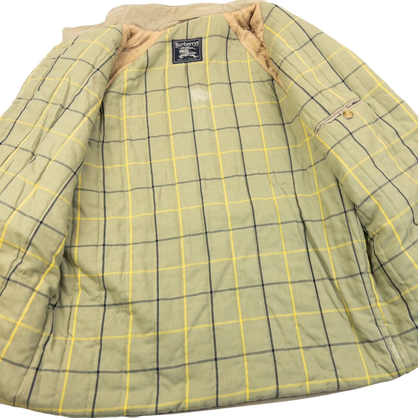 Vintage 90s Burberry Zip Up Padded Jacket Size XL | XL, Beige