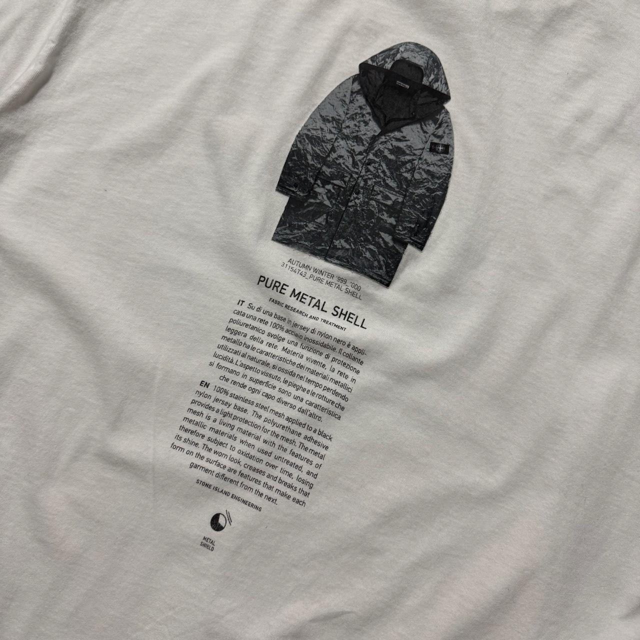 Stone Island Archivo Pure Metal Shell T-Shirt | Medium, White