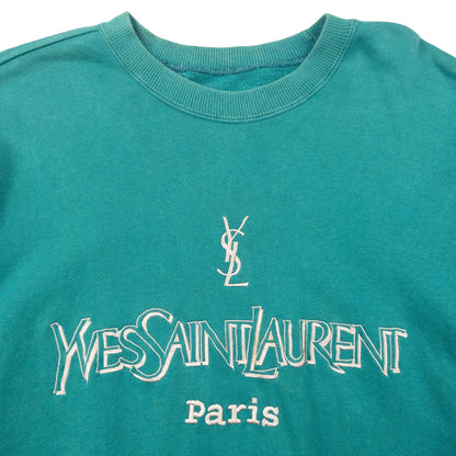 Vintage YSL Yves Saint Laurent Embroidered Sweatshirt Size M