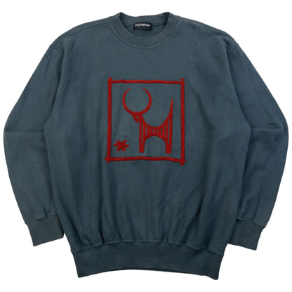 Vintage 90s YSL Yves Saint Laurent Applique Sweatshirt Size S | Small, Grey