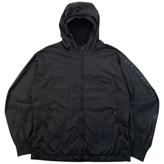 Vintage 2000s Burberry Sport Arm Spellout Zip Up Jacket Size M | Medium, Black
