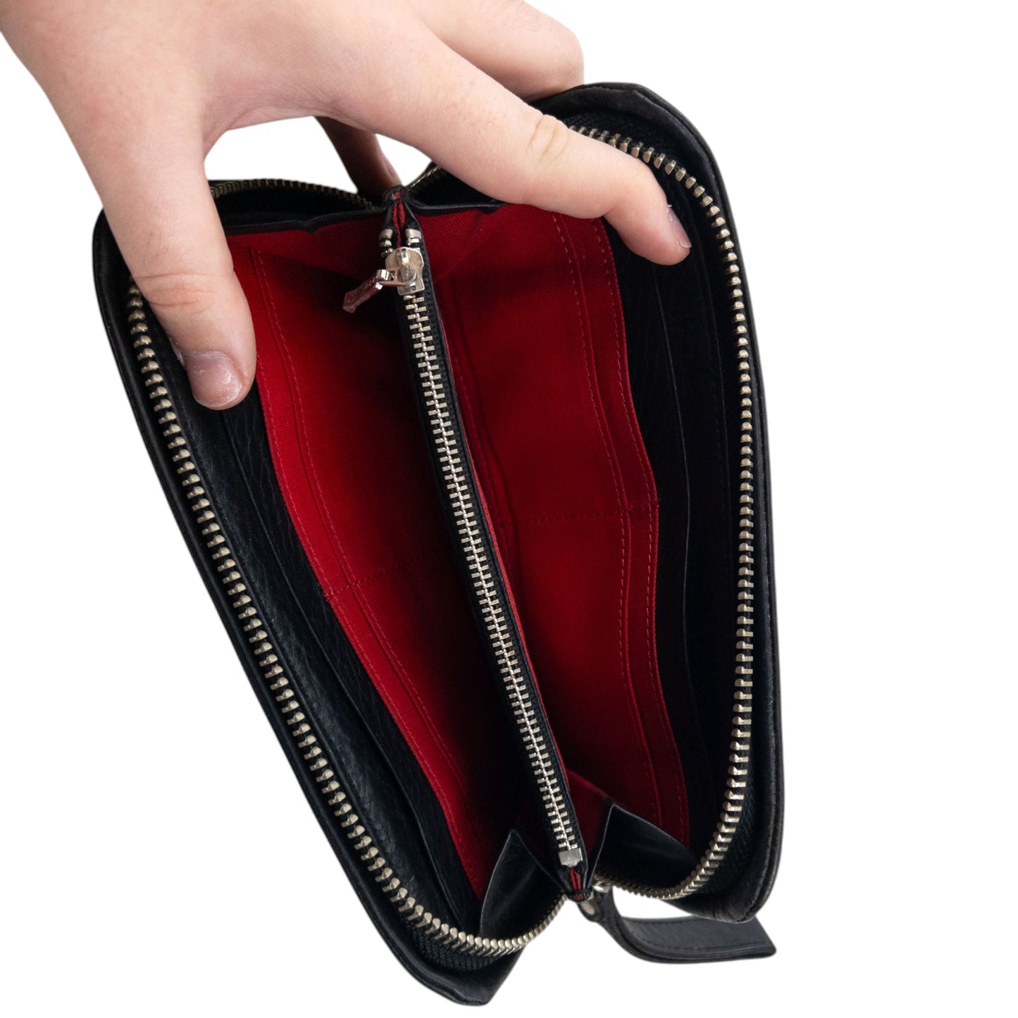 Vintage 2000s Vivienne Westwood Embossed Orb Leather Purse | O/S, Black