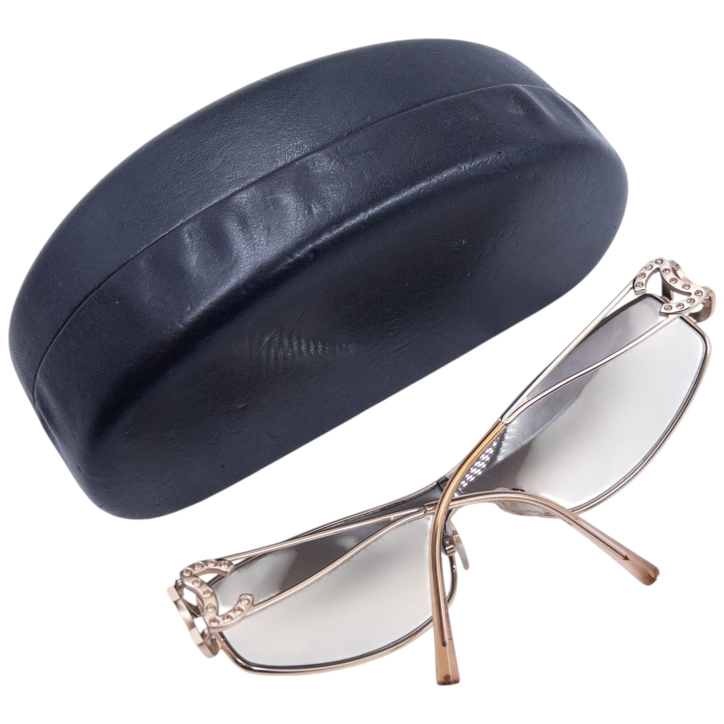 Vintage 2000s Chanel Diamanté Sunglasses | O/S, Brown