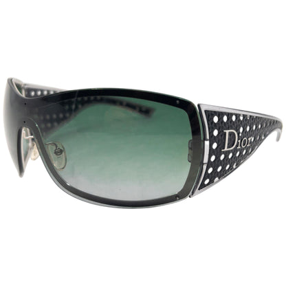 Vintage 2000s Dior Quadrille Shield Sunglasses | O/S, Black